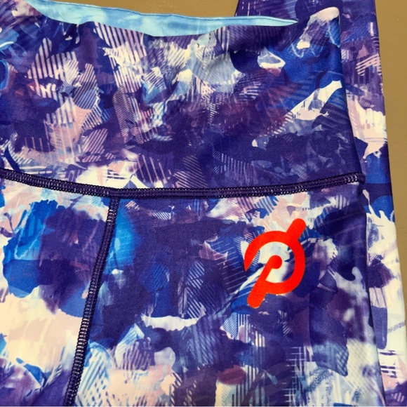 Peloton With Blue Moves High Waist Leggings Size Small NWT - Picture 2 of 11